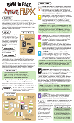 OVERVIEW CARD TYPES SET UP HOW TO PLAY
