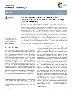 2.A simple strategy based on upconversion nanoparticles for a