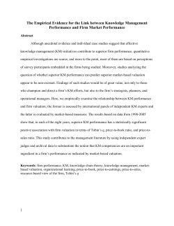 The Empirical Evidence for the Link between Knowledge