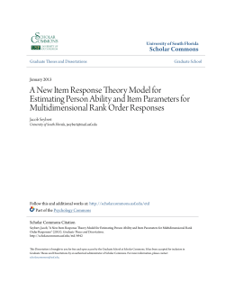 A New Item Response Theory Model for Estimating Person Ability