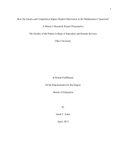 1 How Do Games and Competition Impact Student