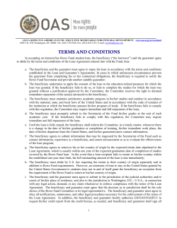 terms and conditions - Organization of American States