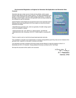 Environmental Regulations on Engines for Generator Set