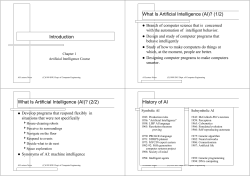 Introduction What Is Artificial Intelligence (AI)? (1/2) What Is Artificial