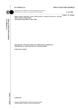 draft strategy paper on key competencies