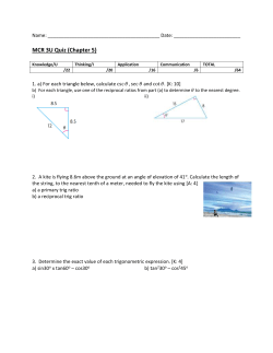 MCR 3U Quiz (Chapter 5)