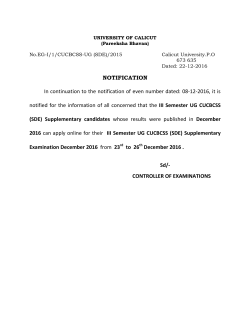 NOTIFICATION In continuation to the notification of even number