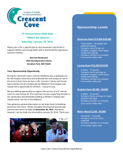 Home Plate Gala Sponsorship Contract
