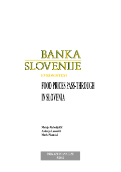 food prices pass-through in slovenia