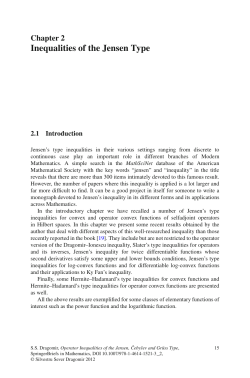 Inequalities of the Jensen Type