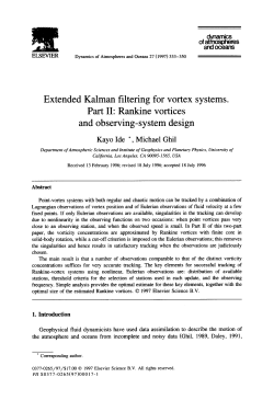 Extended Kalman filtering for vortex systems. Part II: Rankine