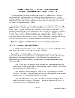 petition/motion to modify child support instructions for completing