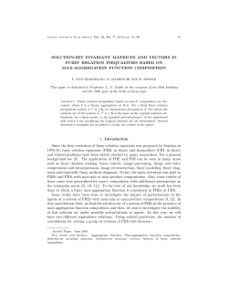 SOLUTION-SET INVARIANT MATRICES AND VECTORS IN FUZZY