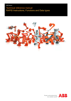 Technical reference manual RAPID Instructions