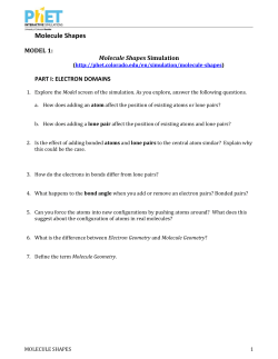 Molecule Shapes MODEL 1