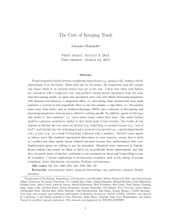 The Cost of Keeping Track