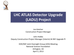 LHC ATLAS Detector Upgrade Project, by WBS