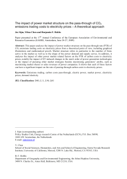 The impact of power market structure on the pass