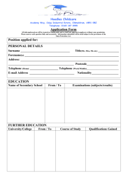 a Form - Hoodles Childcare
