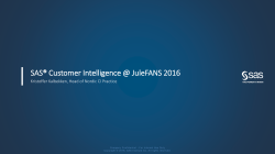 SAS Customer Intelligence