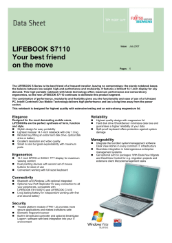 LIFEBOOK S7110 Your best friend on the move