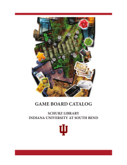 game board catalog - Indiana University South Bend