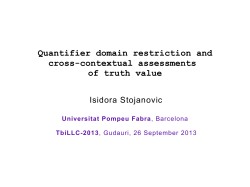 Quantifier domain restriction and cross
