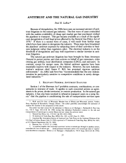 antitrust and the natural gas industry