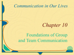 Foundations of Group and Team Communication