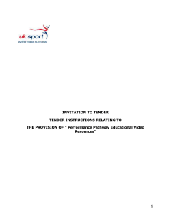 Invitation to Tender