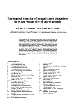 Rheological behavior of heated starch dispersions in excess water