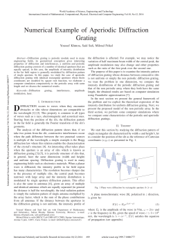 Numerical Example of Aperiodic Diffraction Grating