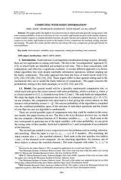 Computing with noisy information