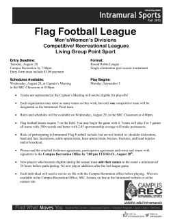 Flag Football League - University of Idaho