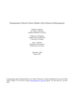 Nonparametric Discrete Choice Models with