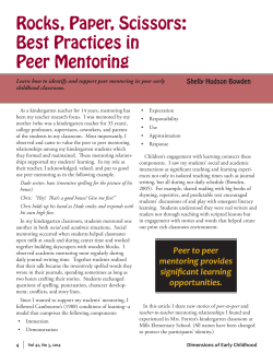 Rocks, Paper, Scissors: Best Practices in Peer Mentoring
