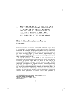 4. methodological issues and advances in researching