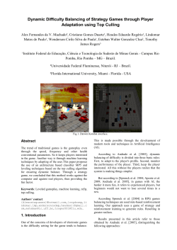 Dynamic Difficulty Balancing of Strategy Games through