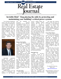 Invisible Risk? Stop playing the odds by protecting and maintaining