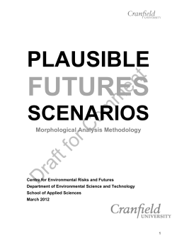 Defra Plausible Scenarios &ndash; Collection of Key