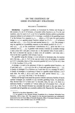 ON THE EXISTENCE OF GOOD STATIONARY STRATEGIES