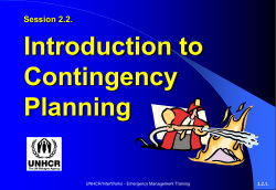 OH 2.2. Introduction to Contingency Planning