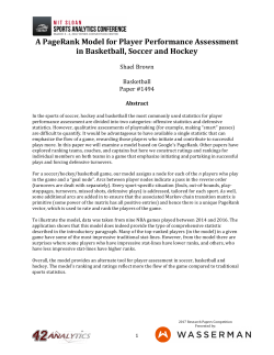 A PageRank Model for Player Performance Assessment in