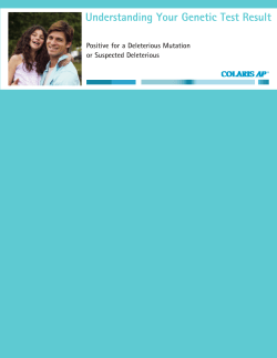 Understanding Your Genetic Test Result: Positive