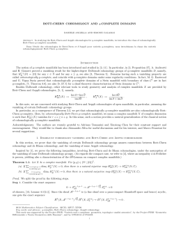 BOTT-CHERN COHOMOLOGY AND q-COMPLETE