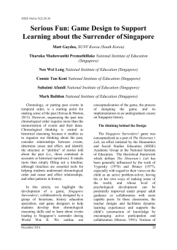 Serious Fun: Game Design to Support Learning about the Surrender