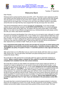 Staff at Comins Coch School. 2016 &ndash; 2017