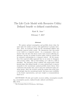 The Life Cycle Model with Recursive Utility