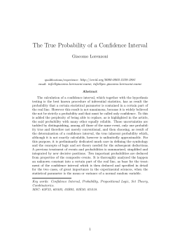 The True Probability of a Confidence Interval