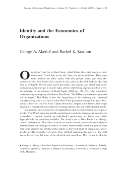 Identity and the Economics of Organizations